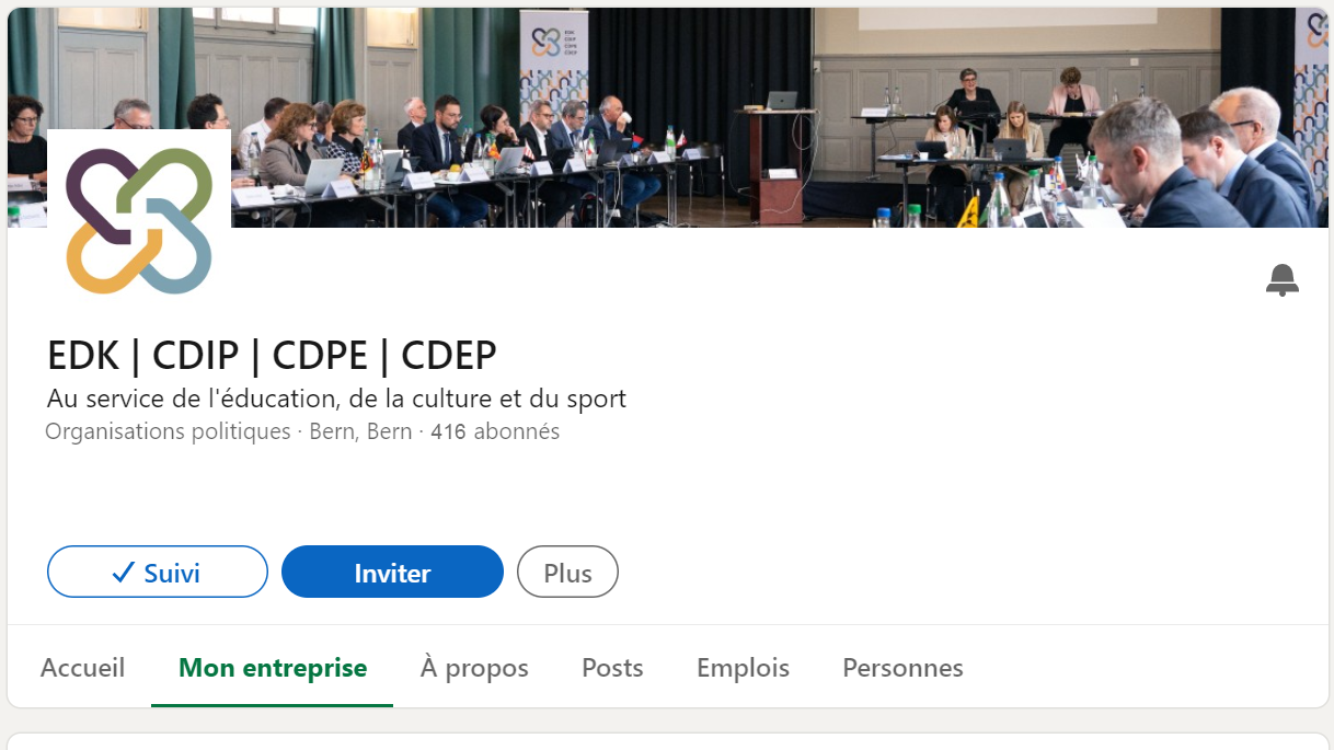 capture d'écran du profil edk sur linkedin